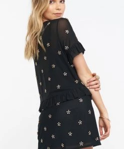 Show Me Your Mumu Jeri Top ~ Flashy Flowers