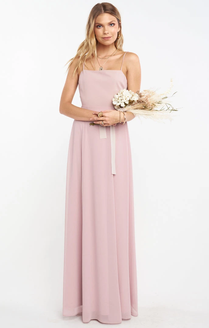 Show Me Your Mumu Bridesmaids Dresses Lauren Tie Maxi Dress ~ Neutral Mauve Chiffon 3 Show Me Your Mumu Bridesmaids Dresses Lauren Tie Maxi Dress ~ Neutral Mauve Chiffon