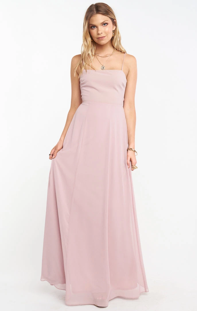Show Me Your Mumu Bridesmaids Dresses Lauren Tie Maxi Dress ~ Neutral Mauve Chiffon 4 Show Me Your Mumu Bridesmaids Dresses Lauren Tie Maxi Dress ~ Neutral Mauve Chiffon