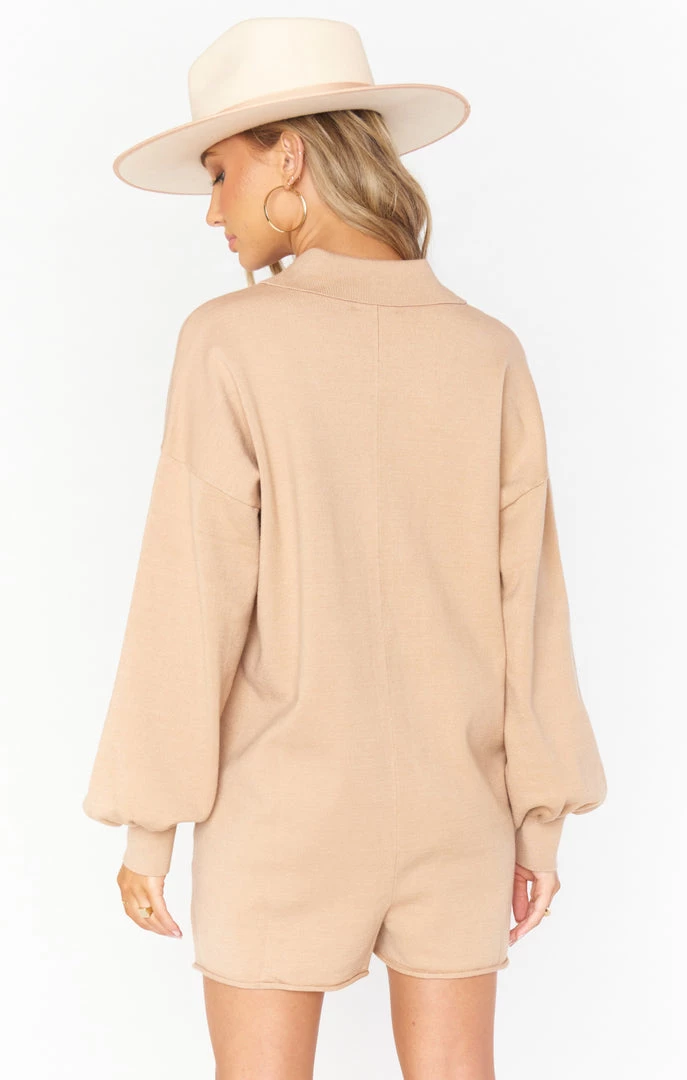 Show Me Your Mumu Gianni Romper ~ Camel Knit New Mu 6 Show Me Your Mumu Gianni Romper ~ Camel Knit New Mu