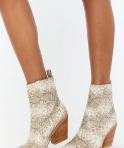 Show Me Your Mumu Billini Cynthi Western Boot ~ Cream Python New Mu
