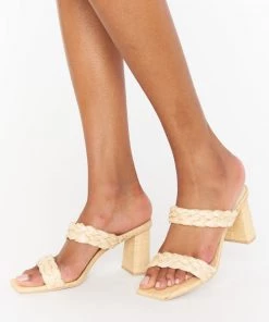 Show Me Your Mumu New Mu Dolce Vita Paily Block Heels ~ Raffia