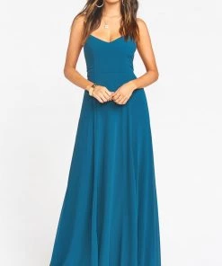 Show Me Your Mumu Godshaw Goddess Gown ~ Deep Jade Chiffon Bridesmaids Dresses