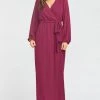 Show Me Your Mumu Lady Long Sleeve Wrap Dress ~ Merlot Chiffon 1 Show Me Your Mumu Lady Long Sleeve Wrap Dress ~ Merlot Chiffon