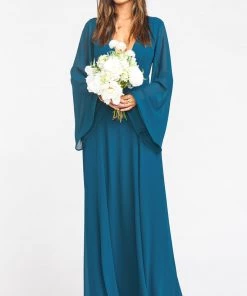 Show Me Your Mumu Wedding Guest Dresses Venus Long Sleeve Flare Dress ~ Deep Jade Chiffon 9 Show Me Your Mumu Wedding Guest Dresses Venus Long Sleeve Flare Dress ~ Deep Jade Chiffon