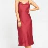Show Me Your Mumu Verona Cowl Dress ~ Ruby Luxe Satin