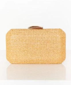 Show Me Your Mumu Norah Woven Clutch ~ Natural