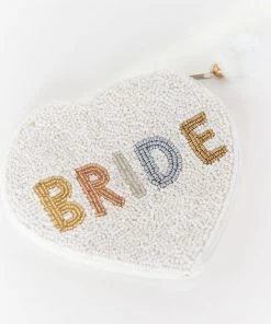 Show Me Your Mumu New Mu BRIDE Coin Purse ~ White & Multi Beaded