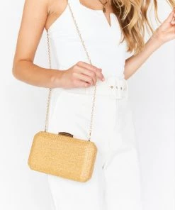 Show Me Your Mumu Norah Woven Clutch ~ Natural