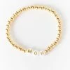 Show Me Your Mumu MOH Bracelet ~ Gold & White Beaded New Mu