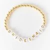 Show Me Your Mumu BRIDESMAID Bracelet ~ Gold & White Beaded