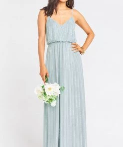 Show Me Your Mumu Victoria Maxi Dress ~ Silver Sage Beaded