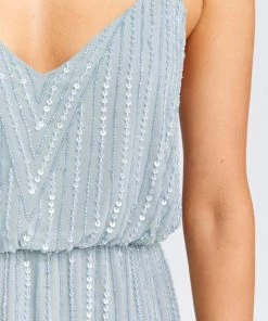 Show Me Your Mumu Victoria Maxi Dress ~ Silver Sage Beaded