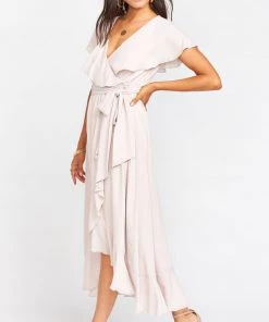 Show Me Your Mumu Jess Ruffle Midi Dress ~ Show Me The Ring Crisp Dresses