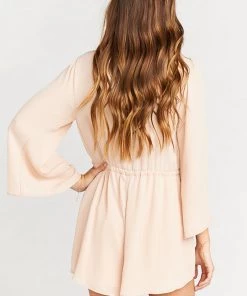 Show Me Your Mumu Roxy Romper ~ Dusty Blush Crisp 8 Show Me Your Mumu Roxy Romper ~ Dusty Blush Crisp