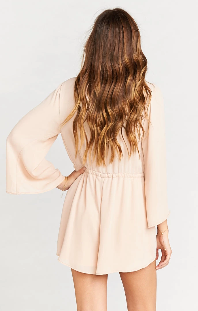 Show Me Your Mumu Roxy Romper ~ Dusty Blush Crisp 5 Show Me Your Mumu Roxy Romper ~ Dusty Blush Crisp