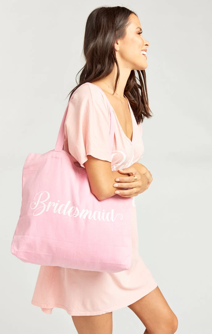 Show Me Your Mumu Accessories Bridesmaid Tote ~ Pink/White 6 Show Me Your Mumu Accessories Bridesmaid Tote ~ Pink/White