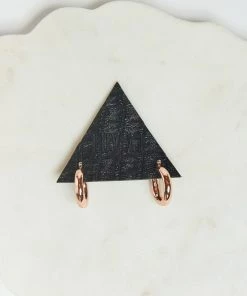 Show Me Your Mumu LUV AJ Baby Amalfi Tube Hoops ~14K Plated Rose Gold