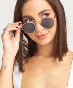 Show Me Your Mumu Crap Eyewear Tuff Safari Sunglasses ~ Gold/Black New Mu