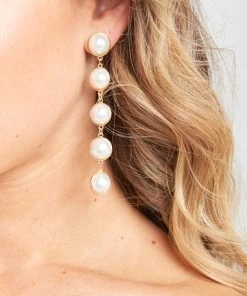 Show Me Your Mumu Vale Drop Earrings ~ Pearl/Gold