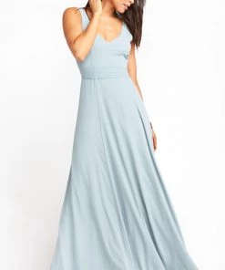 Show Me Your Mumu Jenn Maxi Dress ~ Silver Sage Crisp Bridesmaids Dresses