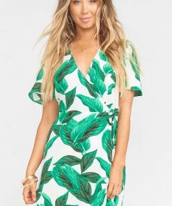 Show Me Your Mumu Clothes McMahan Wrap Dress ~ Palm Palm