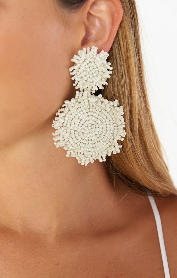 Show Me Your Mumu Milano Beaded Earrings ~ Ivory New Mu 3 Show Me Your Mumu Milano Beaded Earrings ~ Ivory New Mu