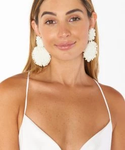 Show Me Your Mumu Milano Beaded Earrings ~ Ivory New Mu 8 Show Me Your Mumu Milano Beaded Earrings ~ Ivory New Mu