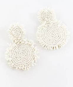 Show Me Your Mumu Milano Beaded Earrings ~ Ivory New Mu 9 Show Me Your Mumu Milano Beaded Earrings ~ Ivory New Mu