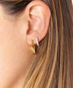 Show Me Your Mumu LUV AJ Mini Martina Hoop Earrings ~ Gold New Mu