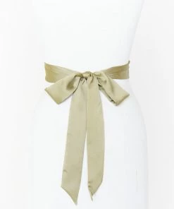 Show Me Your Mumu Bridesmaid Sash ~ Moss Green Luxe Satin Bridesmaids Dresses