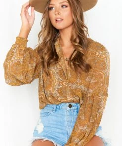 Show Me Your Mumu Georgie Top ~ Golden Paisley