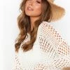 Show Me Your Mumu Lack Of Color Aruba Fray Boater Hat ~ Natural Accessories