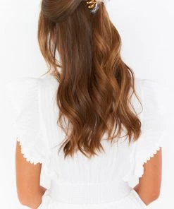 Show Me Your Mumu Amelia Claw Hair Clip ~ White/Gold New Mu 9 Show Me Your Mumu Amelia Claw Hair Clip ~ White/Gold New Mu