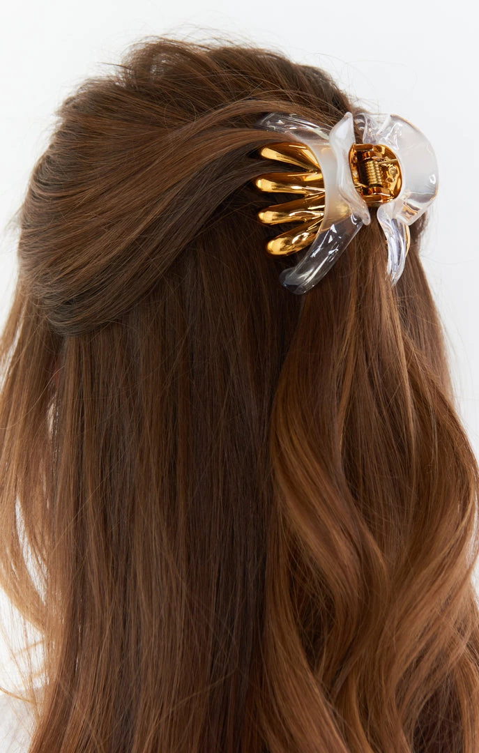 Show Me Your Mumu Amelia Claw Hair Clip ~ White/Gold New Mu 4 Show Me Your Mumu Amelia Claw Hair Clip ~ White/Gold New Mu