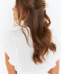 Show Me Your Mumu Amelia Claw Hair Clip ~ White/Gold New Mu 8 Show Me Your Mumu Amelia Claw Hair Clip ~ White/Gold New Mu