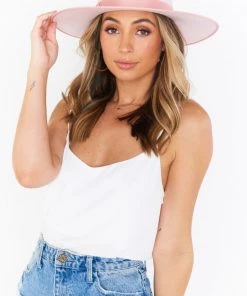 Show Me Your Mumu Lack Of Color Stardust Rancher Hat ~ Light Pink New Mu
