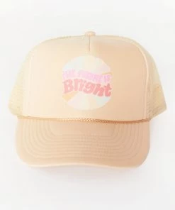 Show Me Your Mumu The Future Is Bright Trucker Hat ~ Taupe