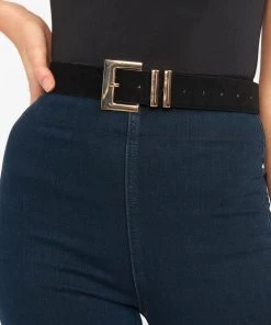 Show Me Your Mumu Savi Faux Suede Belt ~ Black Accessories