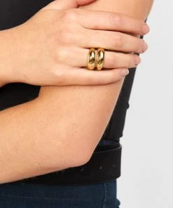 Show Me Your Mumu Rosa Tube Ring ~ 18K Gold Plated