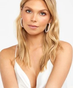 Show Me Your Mumu Jessa Pearl Hoops ~ White