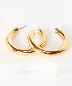 Show Me Your Mumu Canyon Tube Hoops ~ 14K Gold Plated 8 Show Me Your Mumu Canyon Tube Hoops ~ 14K Gold Plated