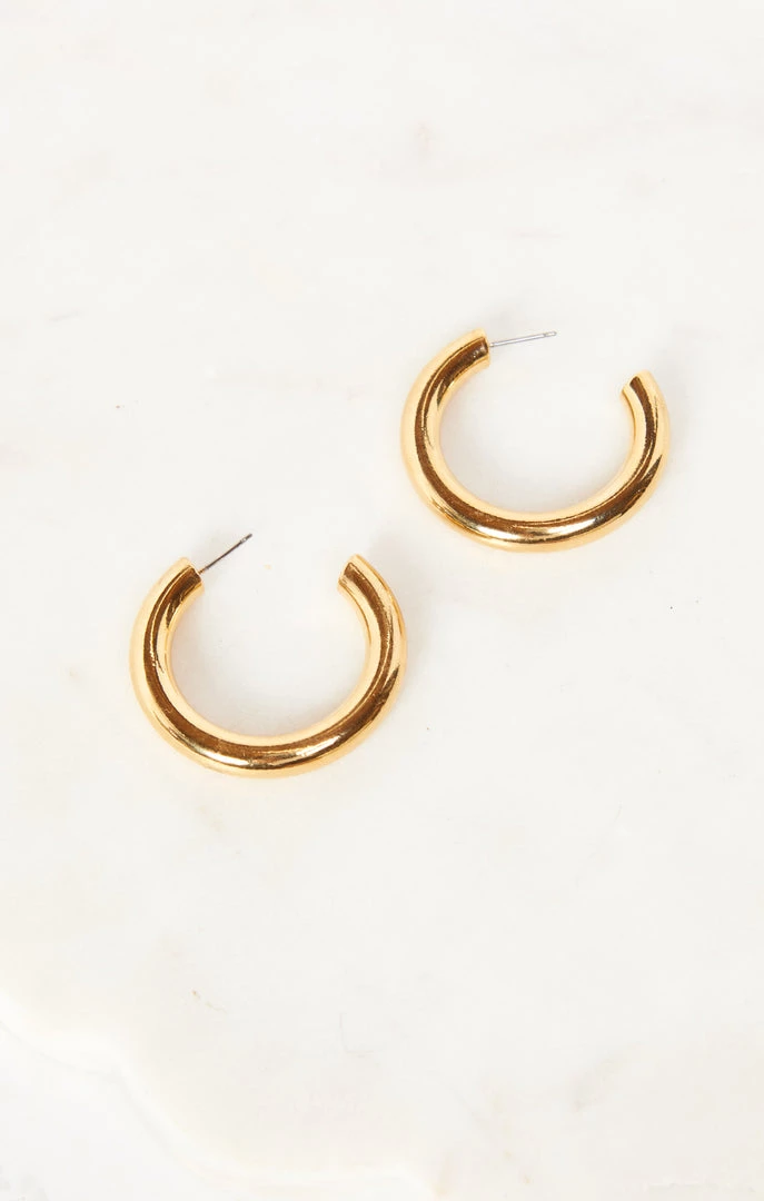 Show Me Your Mumu Canyon Tube Hoops ~ 14K Gold Plated 6 Show Me Your Mumu Canyon Tube Hoops ~ 14K Gold Plated