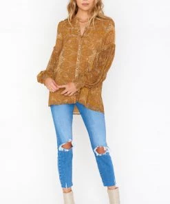 Show Me Your Mumu Georgie Top ~ Golden Paisley