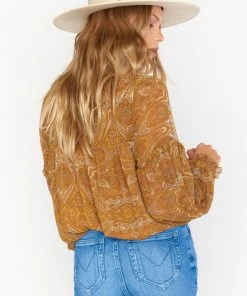 Show Me Your Mumu Georgie Top ~ Golden Paisley