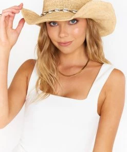 Show Me Your Mumu New Mu Straw Cowboy Hat ~ Natural 9 Show Me Your Mumu New Mu Straw Cowboy Hat ~ Natural
