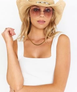 Show Me Your Mumu New Mu Straw Cowboy Hat ~ Natural 10 Show Me Your Mumu New Mu Straw Cowboy Hat ~ Natural