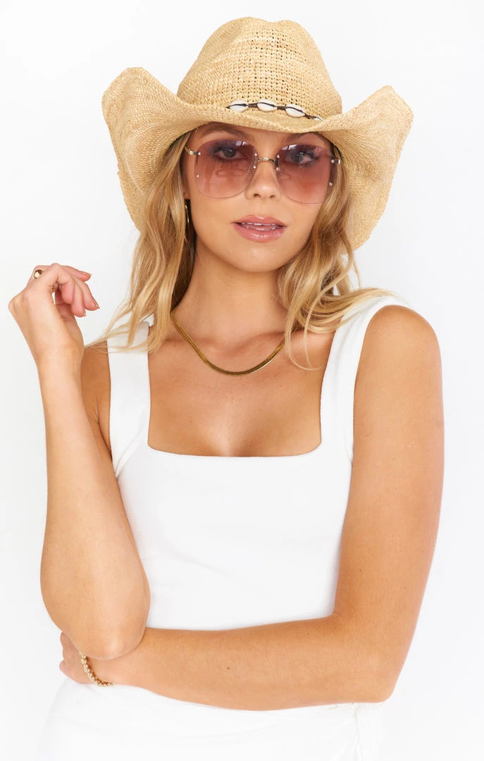 Show Me Your Mumu New Mu Straw Cowboy Hat ~ Natural 6 Show Me Your Mumu New Mu Straw Cowboy Hat ~ Natural