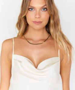 Show Me Your Mumu Jonesy Wood Hendrix Snake Chain Necklace ~ Gold Plated New Mu
