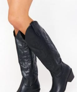 Show Me Your Mumu Billini Urson Cowboy Boots ~ Black